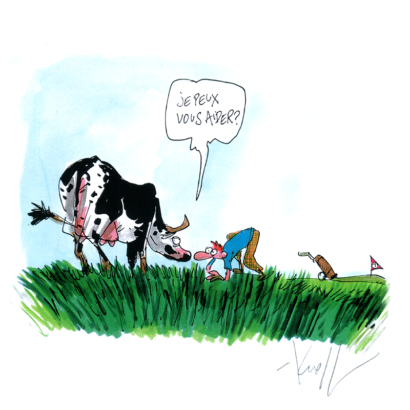 La vache et le golfeur