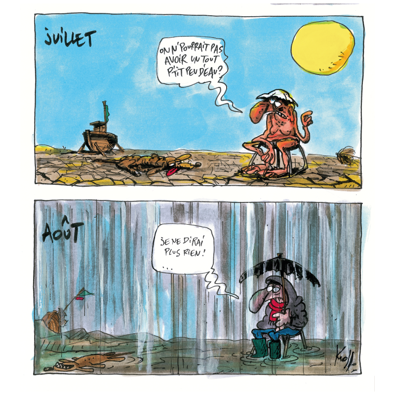 Le Belge a l'air de mieux supporter le temps qui passe que le temps qu'il fait